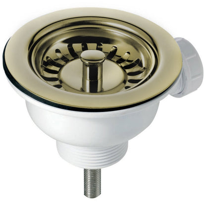 Astini Round Inset/Undermount 460 1.0 Bowl White Ceramic Kitchen Sink with Waste & Overflow
