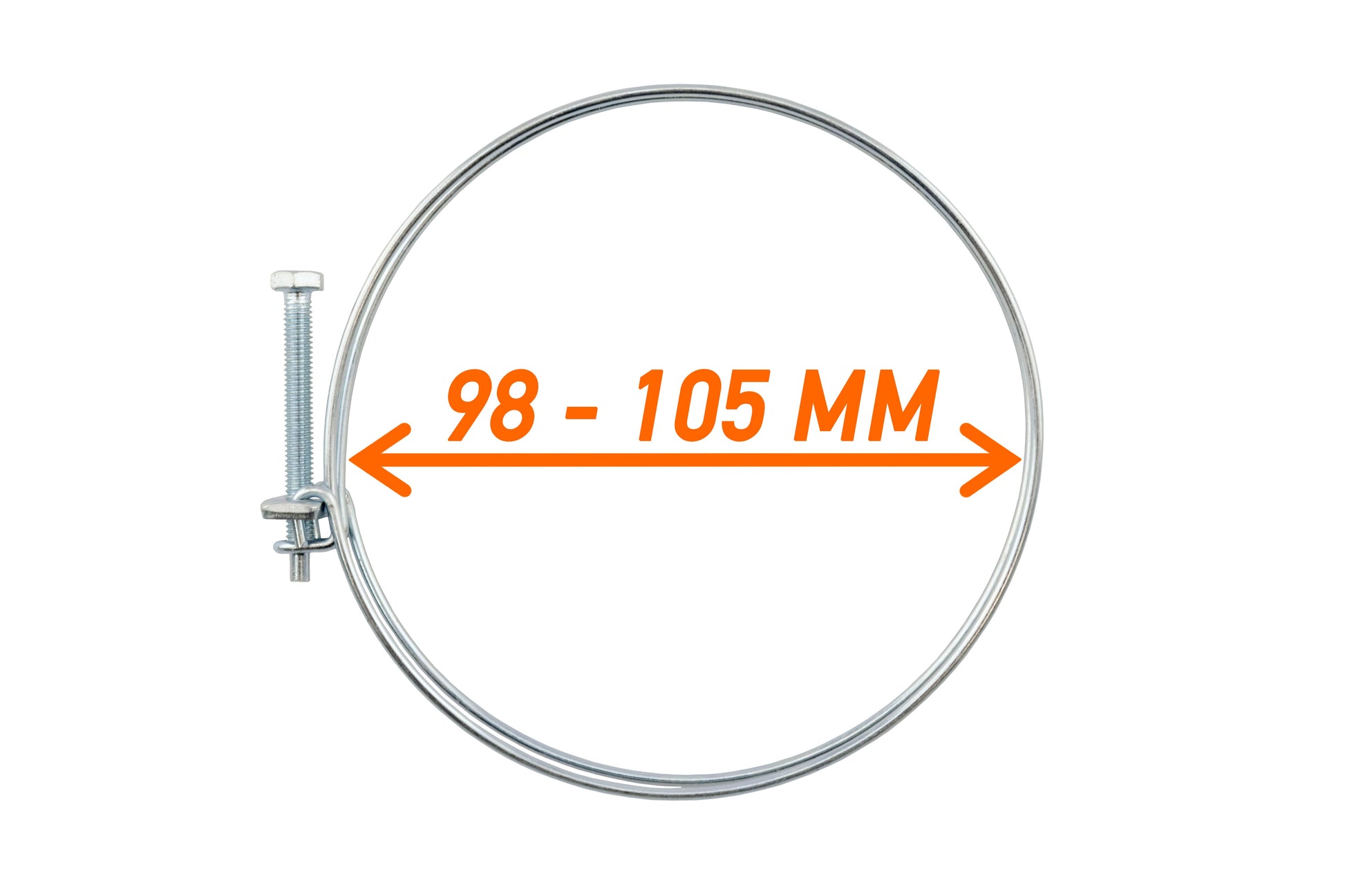 Double Wire Hose Clamp Galvanised 98mm-105mm - Best4Trade-Retail Tech Hose & Fittings