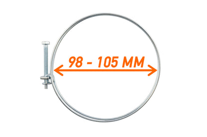 Double Wire Hose Clamp Galvanised 98mm-105mm - Best4Trade-Retail Tech Hose & Fittings