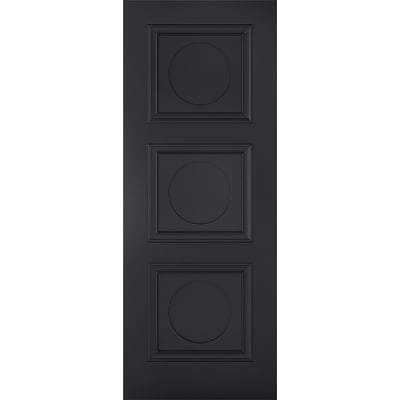 Antwerp Black Primed 3 Panel Interior Fire Door FD30 - 1981mm x 838mm - LPD Doors