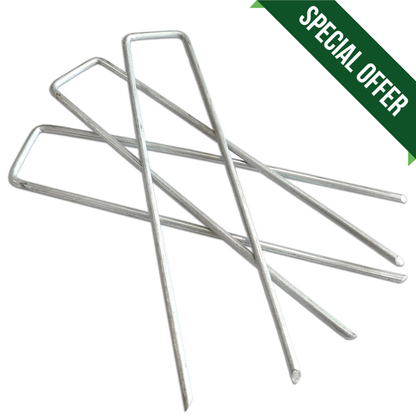 U Shaped Ground Pins for Geotextile & Weed Membranes | Heavy Duty Landscape Fixing Staples
