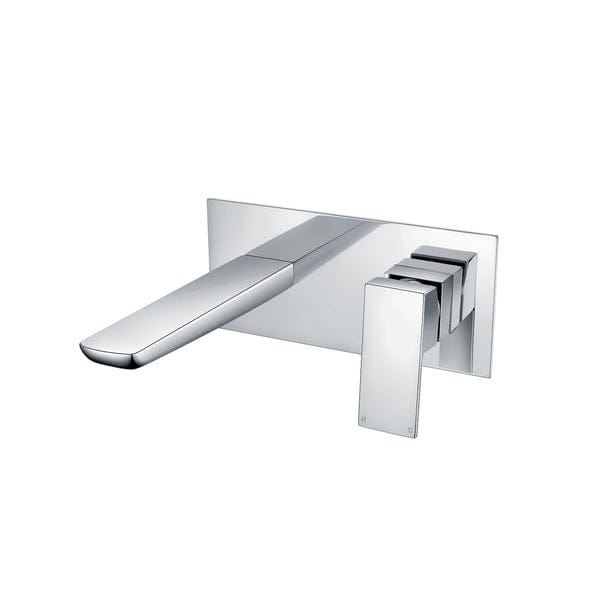 Alto Wall Mounted Chrome Basin Mixer Tap - Aqua Bathrooms