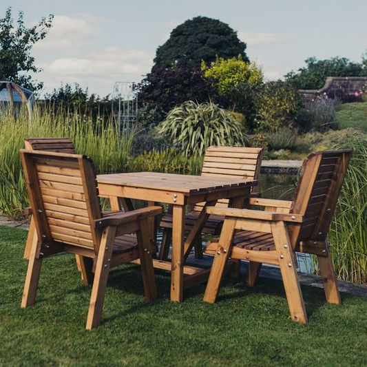 Churnet Valley 4 Seater Square 4 Chairs - Churnet Valley