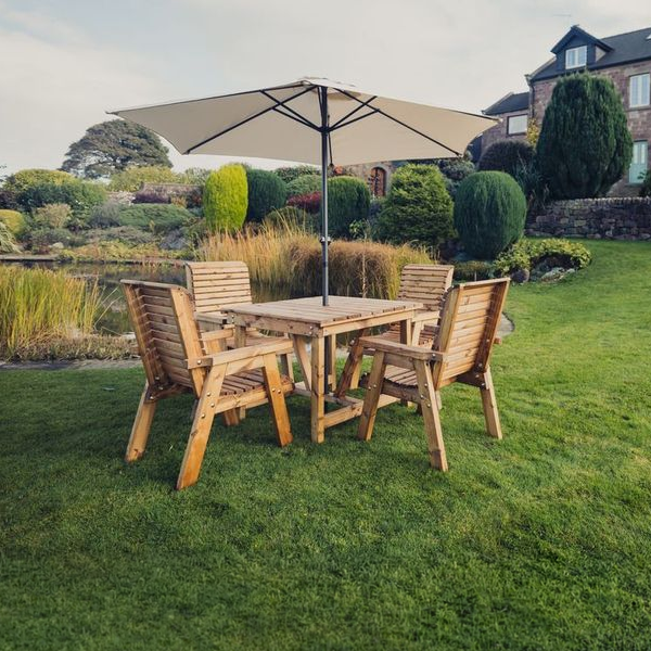 Churnet Valley 4 Seater Square 4 Chairs - Churnet Valley
