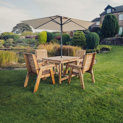 Churnet Valley 4 Seater Square 4 Chairs - Churnet Valley