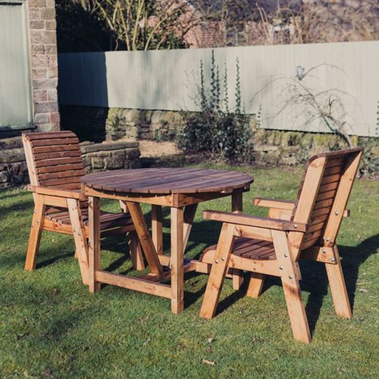 Churnet Valley 2 Seat Round Table Set 2 Chairs - Churnet Valley