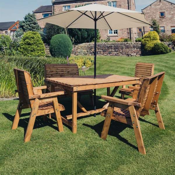 Churnet Valley 6 Seater Set 2 Chairs and 2 x Benches - Churnet Valley