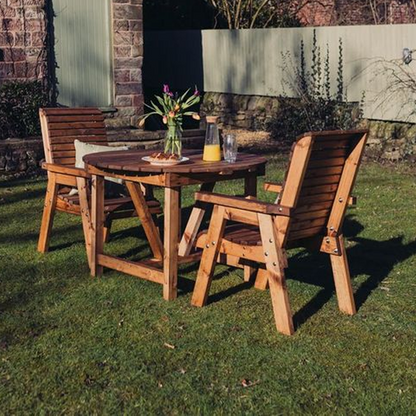 Churnet Valley 2 Seat Round Table Set 2 Chairs - Churnet Valley