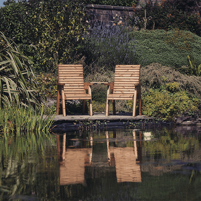 Churnet Valley Love Seat Angled - Churnet Valley
