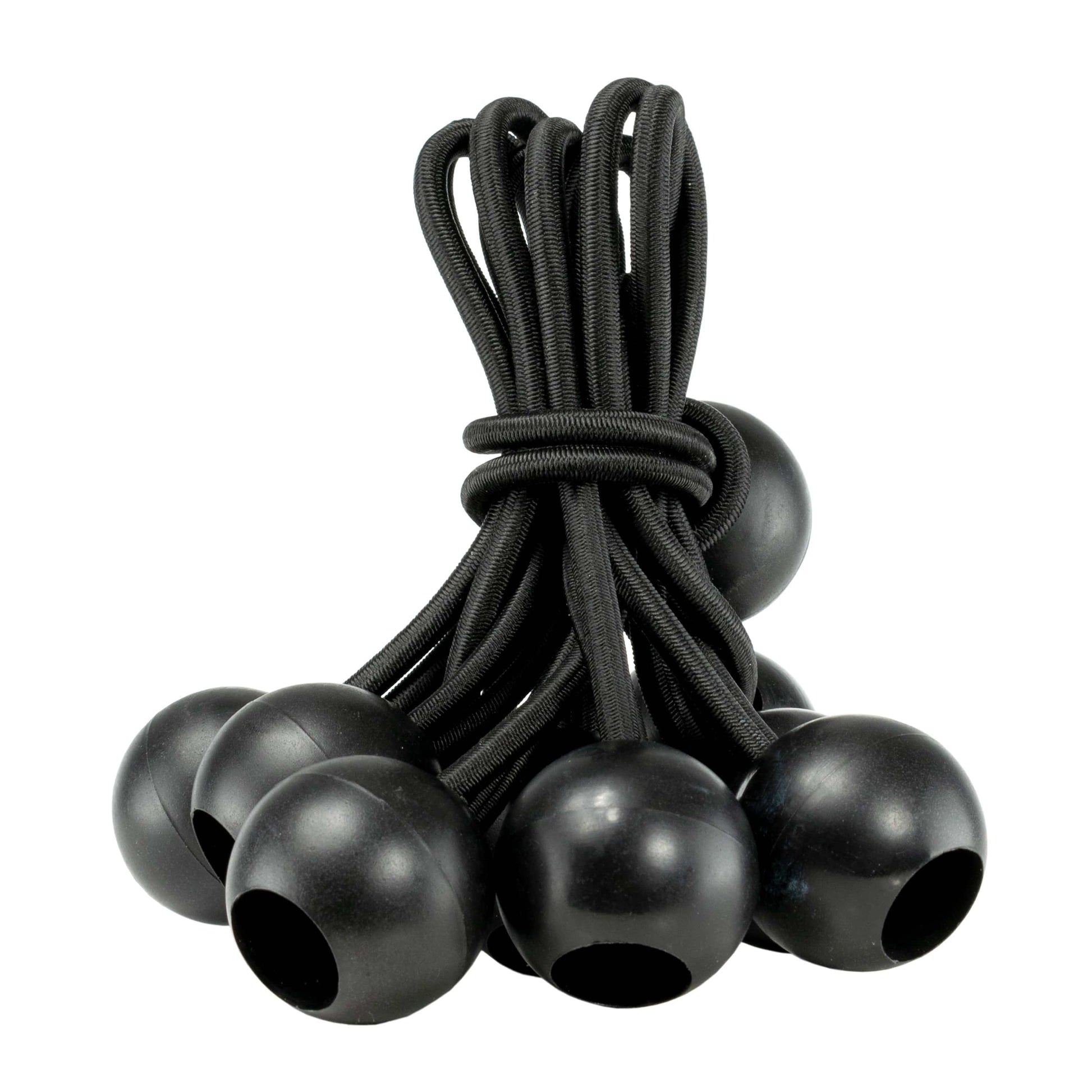 White M-Grade Tarpaulin with 10 x 6" Bungee Balls (Black) - Best4Trade-Retail Tarpaulins