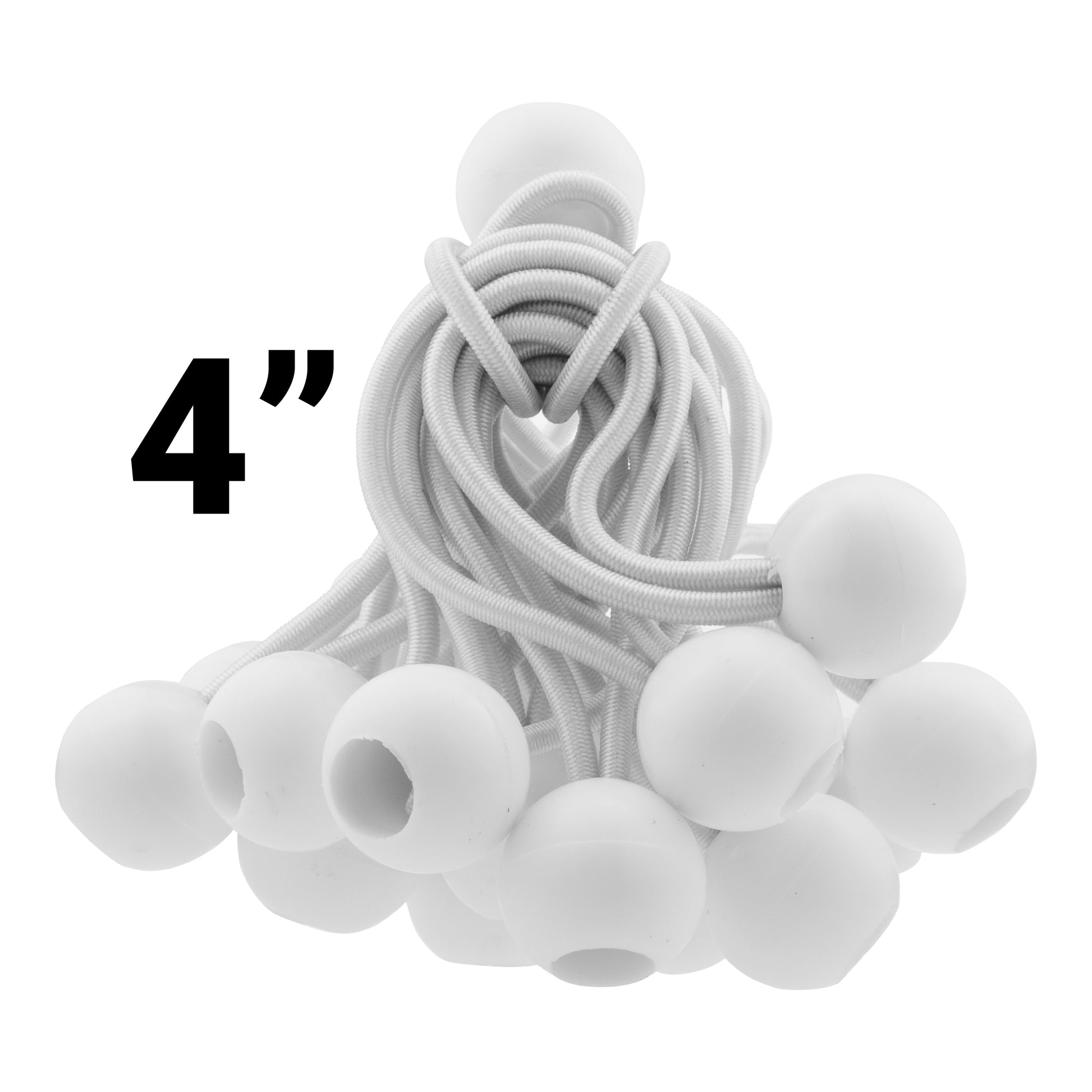Grey S-Grade Tarpaulin with 20 x 4" Bungee Balls (White) - Best4Trade-Retail Tarpaulins
