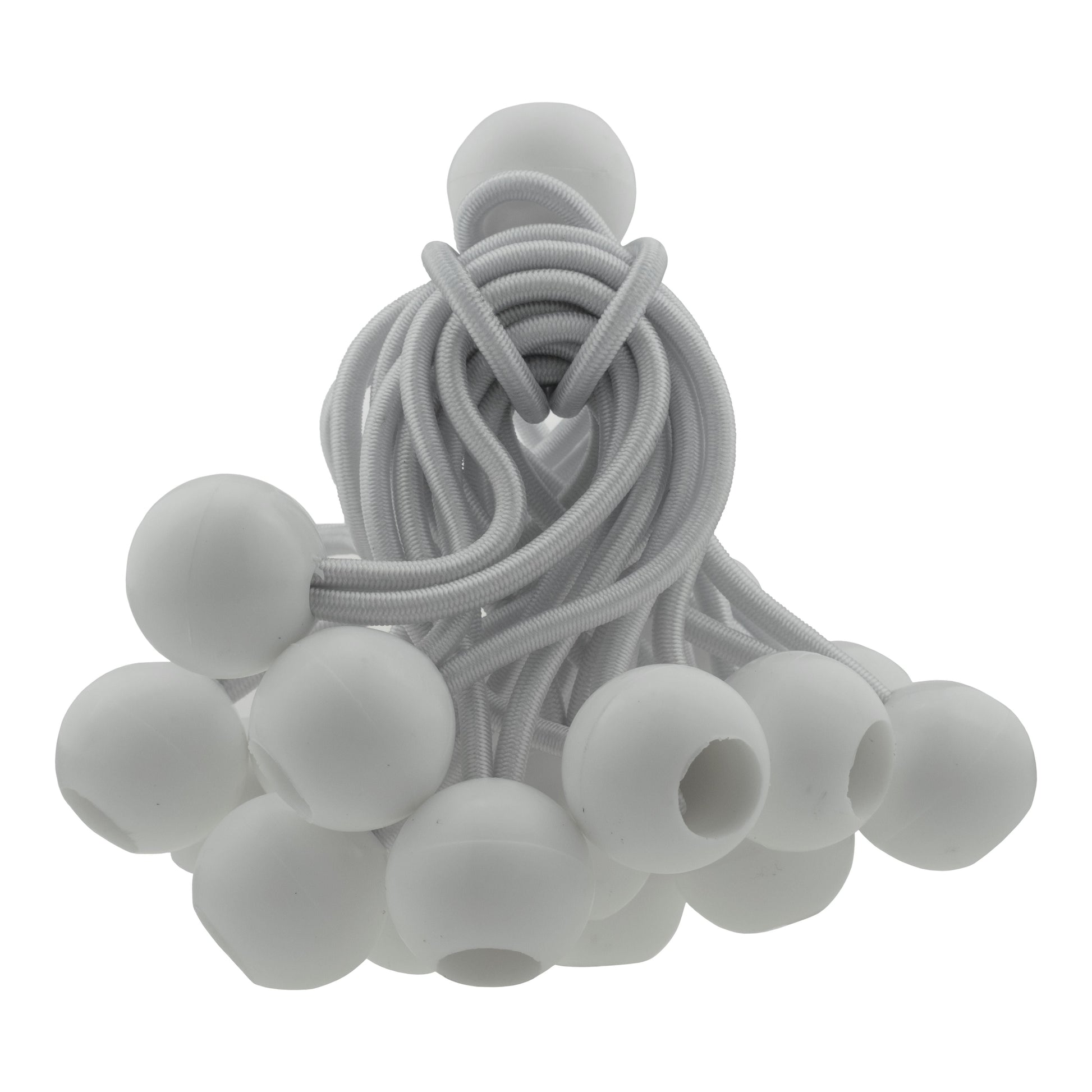 Grey S-Grade Tarpaulin with 20 x 4" Bungee Balls (White) - Best4Trade-Retail Tarpaulins