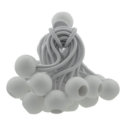 Grey S-Grade Tarpaulin with 20 x 4" Bungee Balls (White) - Best4Trade-Retail Tarpaulins