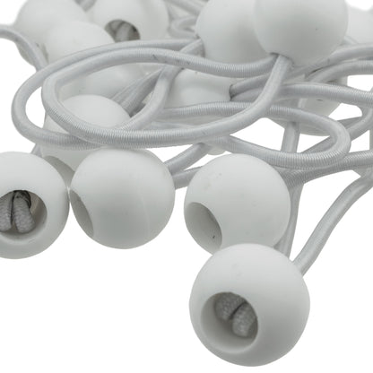 Grey S-Grade Tarpaulin with 20 x 4" Bungee Balls (White) - Best4Trade-Retail Tarpaulins