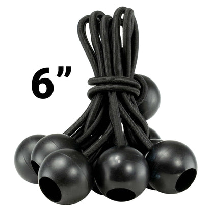 White M-Grade Tarpaulin with 10 x 6" Bungee Balls (Black) - Best4Trade-Retail Tarpaulins