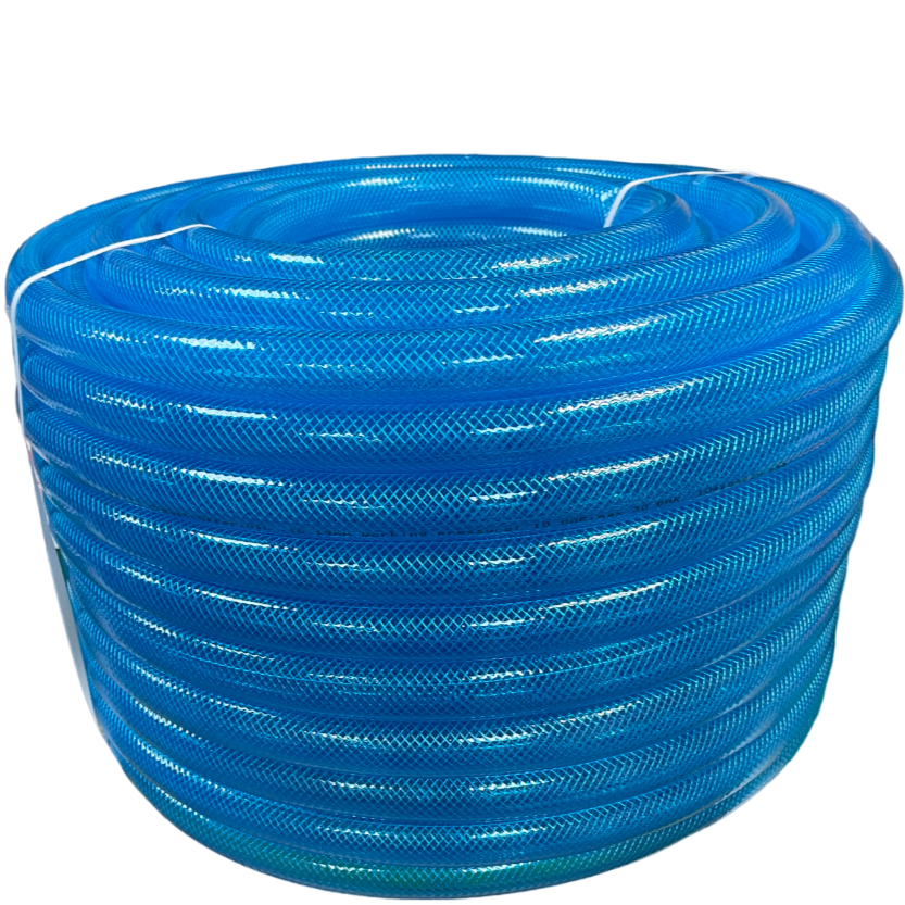 Braided Fuel Hose Blue Transparent PVC 25mm*2.6mm - Best4Trade-Retail Tech Hose & Fittings