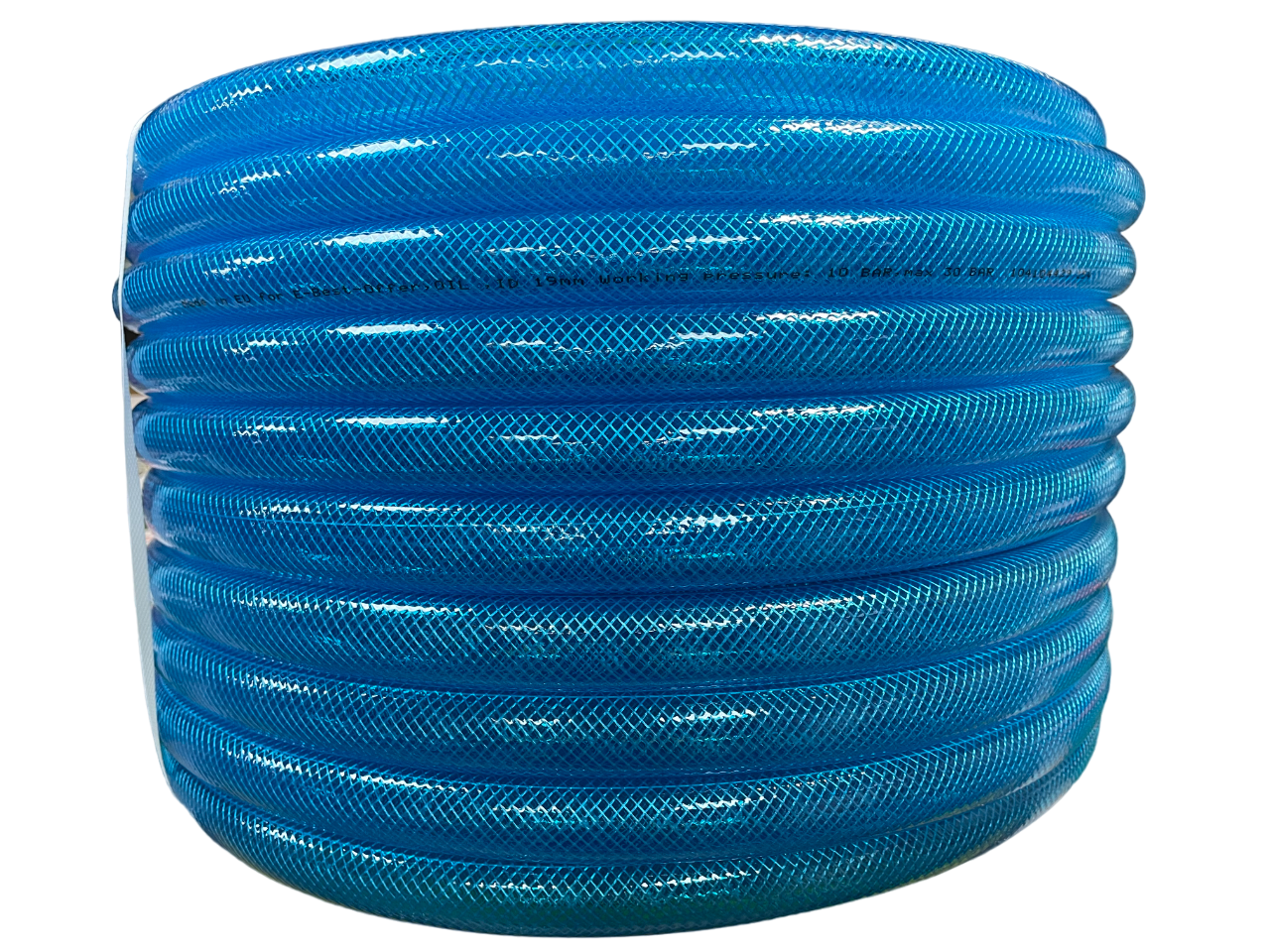 Braided Fuel Hose Blue Transparent PVC 19mm*2.1mm - Best4Trade-Retail Tech Hose & Fittings