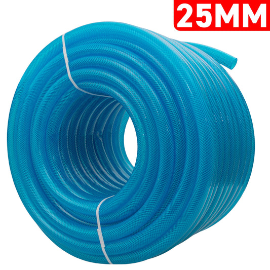 Braided Fuel Hose Blue Transparent PVC 25mm*2.6mm - Best4Trade-Retail Tech Hose & Fittings
