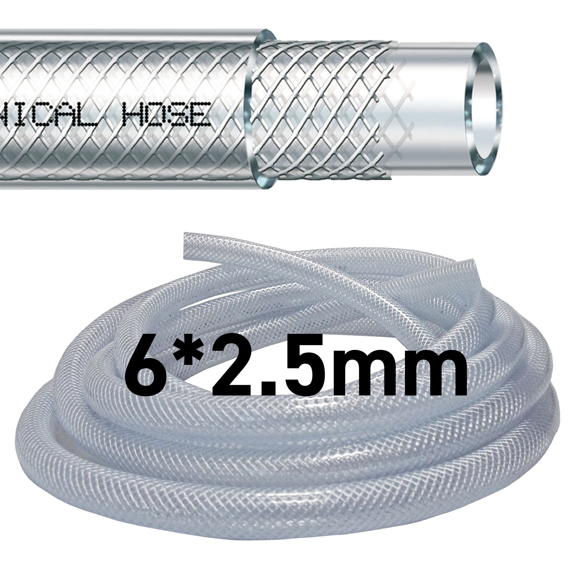 Clear Braided PVC Pipe 6mm*2.5mm - Best4Trade-Retail Tech Hose & Fittings