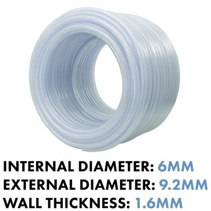 Clear Braided PVC Pipe 6mm*1.6mm - Best4Trade-Retail Tech Hose & Fittings