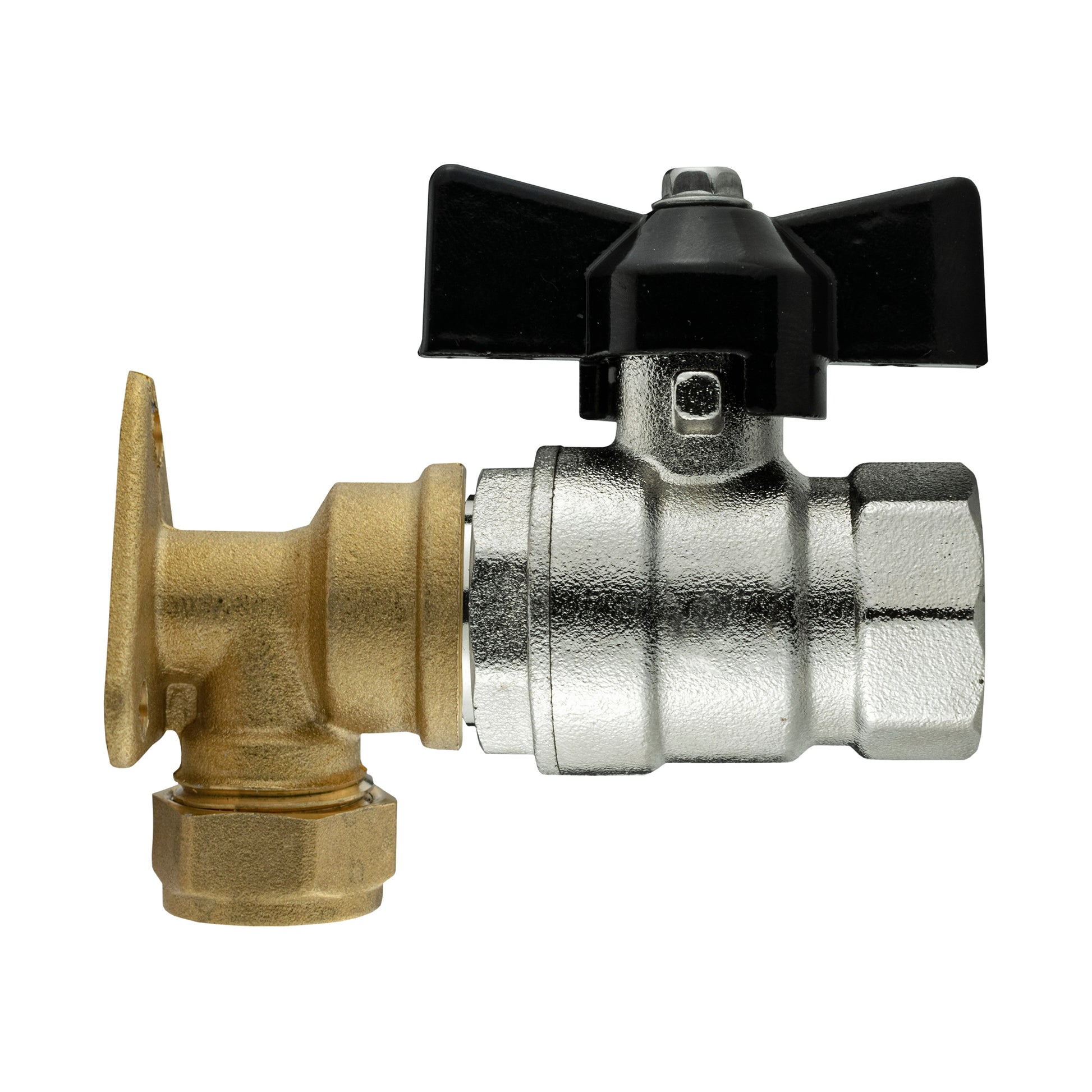 15mm Brass Wall Flange Kit with 1/2" BSP Bib Valve - Best4Trade-Retail Garden watering