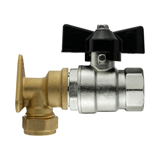 15mm Brass Wall Flange Kit with 1/2" BSP Bib Valve - Best4Trade-Retail Garden watering