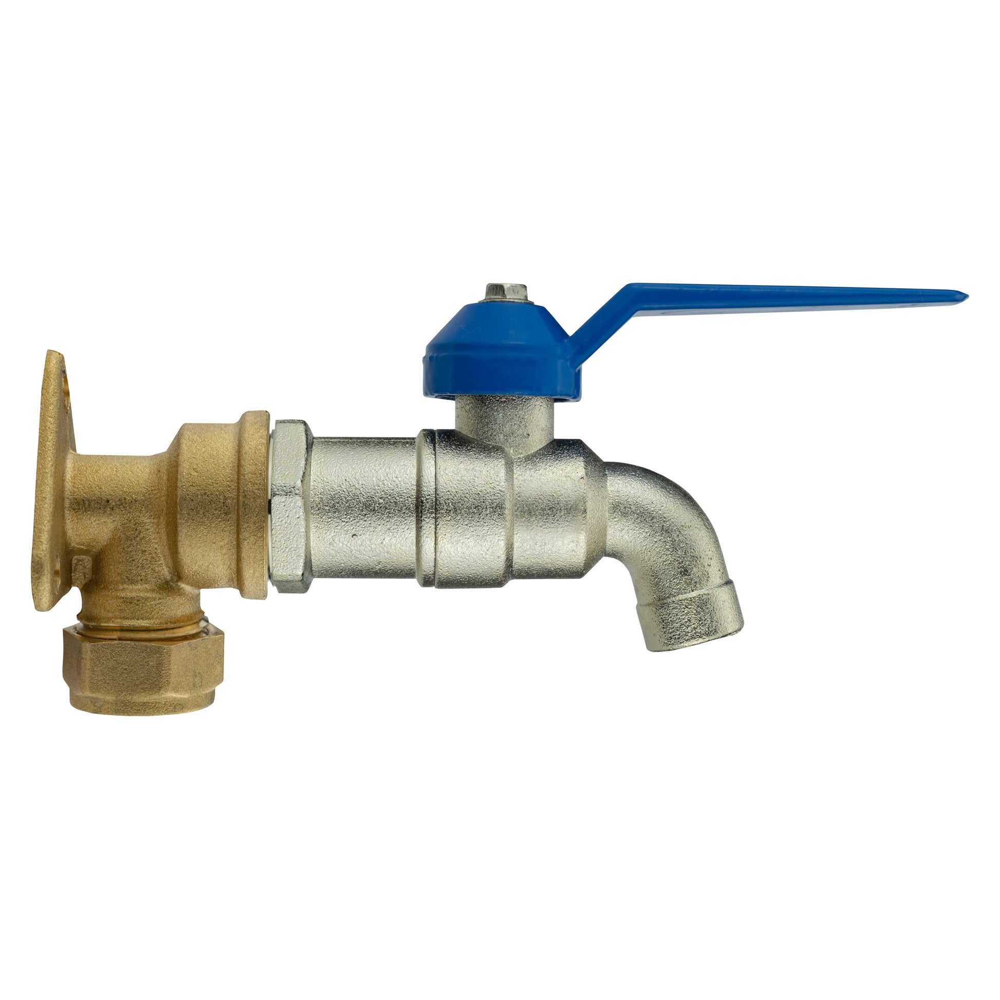 15mm Brass Wall Flange Kit with Simple Lever Tap - Best4Trade-Retail Garden watering