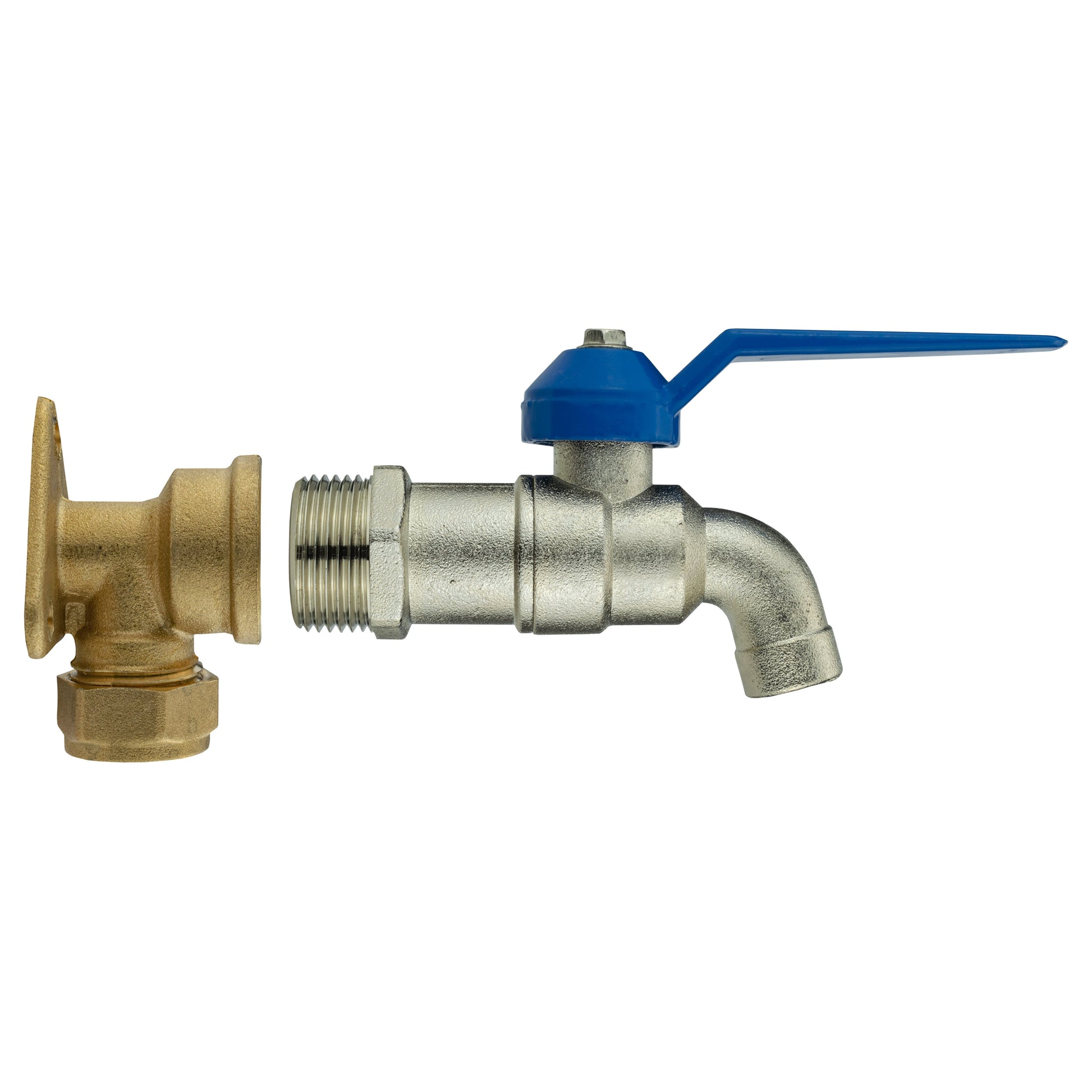 15mm Brass Wall Flange Kit with Simple Lever Tap - Best4Trade-Retail Garden watering