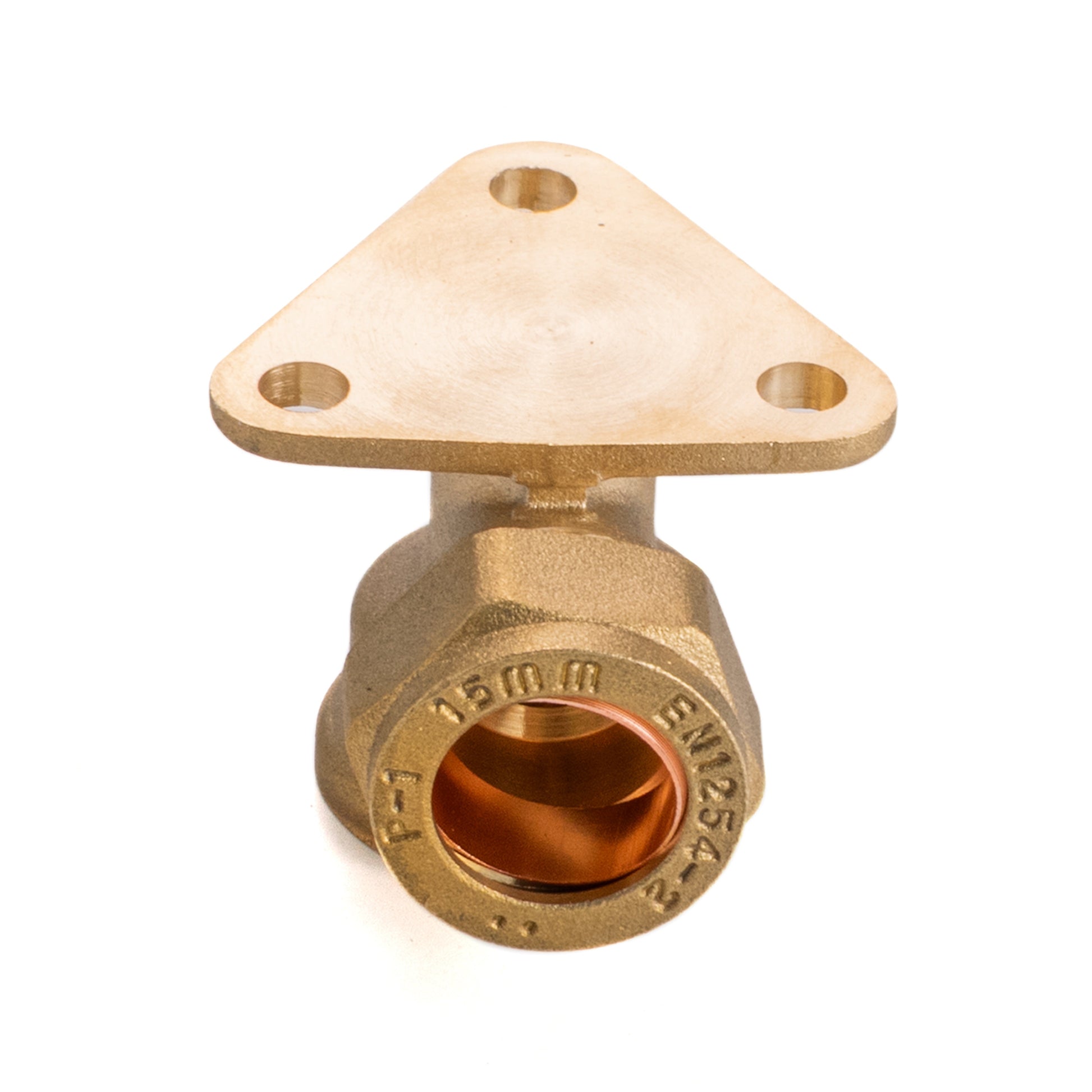 15mm Brass Wall Flange Kit with Extended Brass Chrome Tap 1/2" Barb - Best4Trade-Retail Garden watering