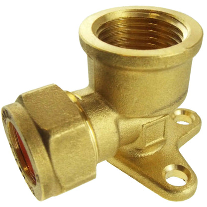 15mm Brass Wall Flange Kit with Grey Dial Tap + Splitter + Connectors - Best4Trade-Retail Garden watering