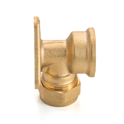15mm Brass Wall Flange Kit with Extended Brass Chrome Tap 1/2" Barb - Best4Trade-Retail Garden watering