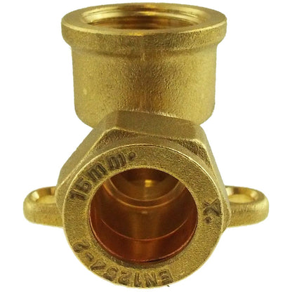 15mm Brass Wall Flange Kit with Grey Dial Tap + Splitter + Connectors - Best4Trade-Retail Garden watering