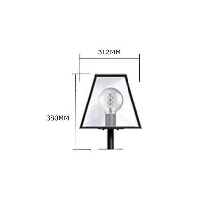 Contemporary pier light in galvanised steel 0.38m (BRP2)