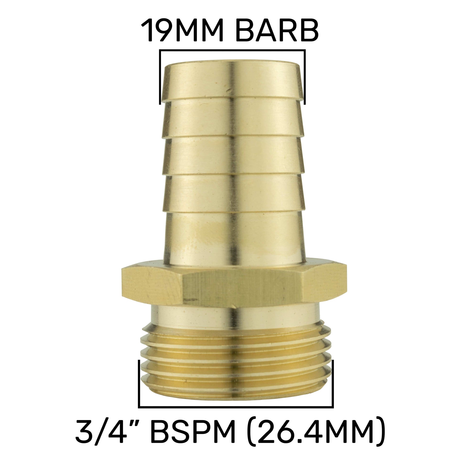 Wall Flange Kit 25mm MDPE + 19mm Brass Barb - Best4Trade-Retail Tech Hose & Fittings