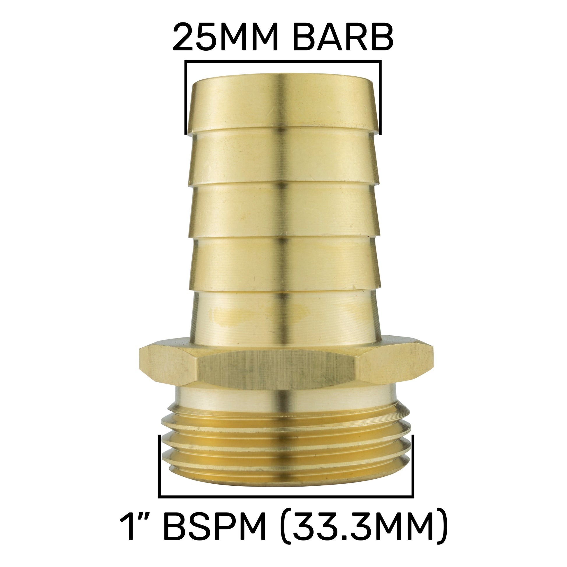 Water Butt Kit 1” BSP with Lever Valve and 25mm Brass Barb - Best4Trade-Retail Garden watering