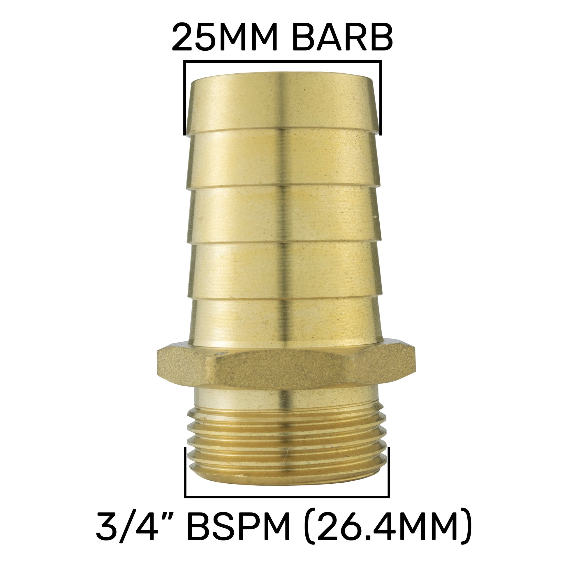 25mm Brass Barb with BSPF Thread-Quick Connect Male Valve - Best4Trade-Retail Garden watering