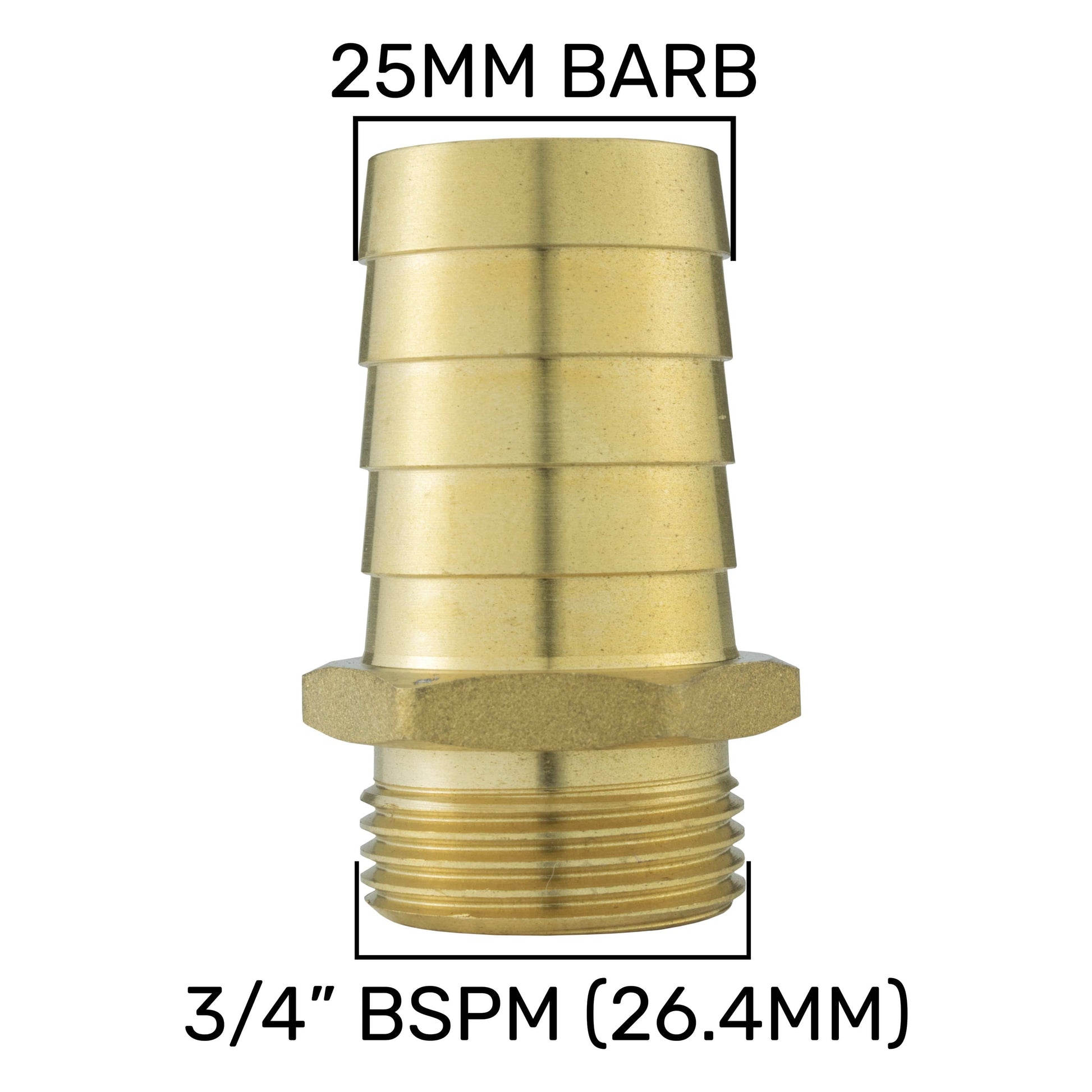 25mm Brass Barb with BSPF-Quick Connect Valve & Hose Connector 3/4" BSPF - Best4Trade-Retail Garden watering