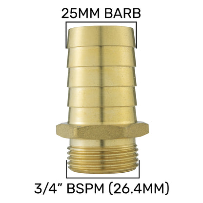 Wall Flange Kit 25mm MDPE + 25mm Brass Barb - Best4Trade-Retail Tech Hose & Fittings