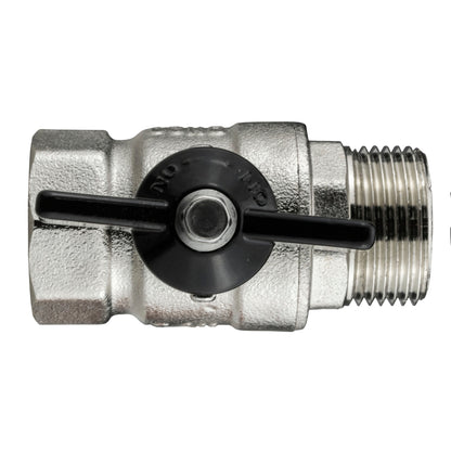 Brass Nickel-Plated Butterfly Valve 1/2" BSPM-F