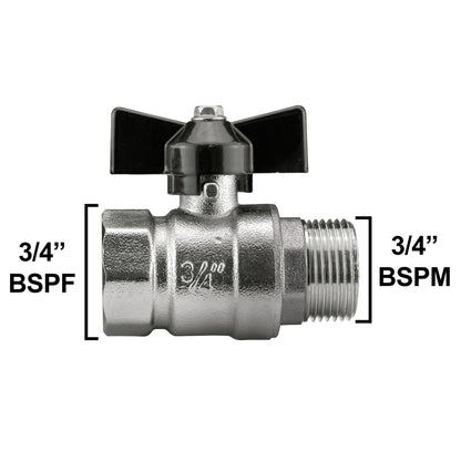 Wall Flange Kit 32mm MDPE + Bib Valve + Geka - Best4Trade-Retail Tech Hose & Fittings