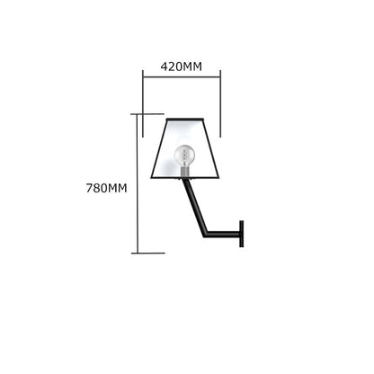 Contemporary wall light with angled bracket 0.78m (BRW1)