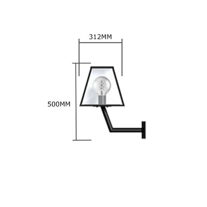 Contemporary wall light with angled bracket 0.5m (BRW2)