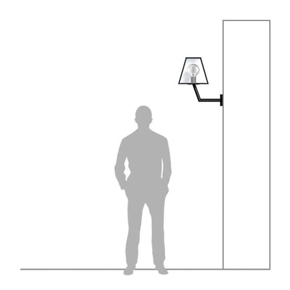 Contemporary wall light with angled bracket 0.5m (BRW2)