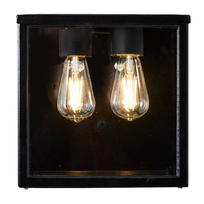 Contemporary square flushed wall light 0.29m (BRW5)
