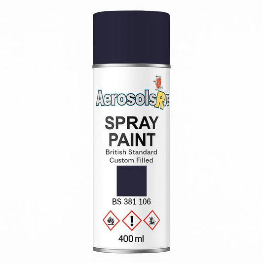 British Standard 381C 106	Royal blue 400ml Aerosol Available in any Finish - Tameside Paints & Supplies Ltd Blue