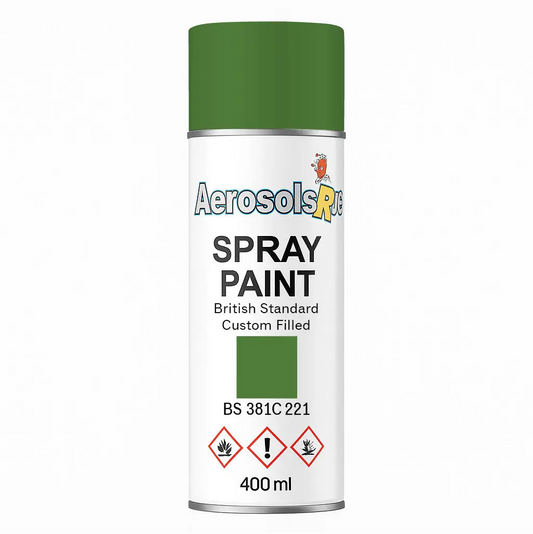 381C 221 Brilliant green 400ml Aerosol Available in any Finish