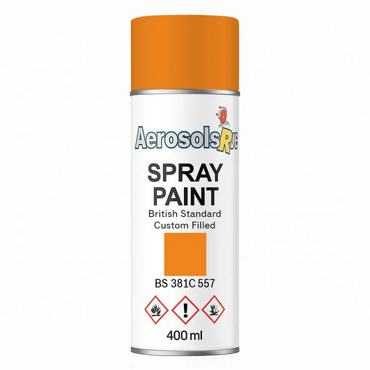 381C 557 Light orange 400ml Aerosol Available in any Finish