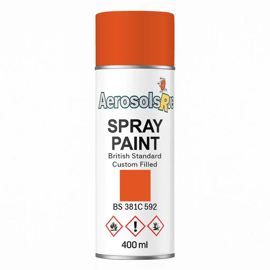 381C 592 International orange 400ml Aerosol Available in any Finish