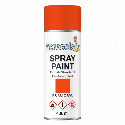 381C 593 Rail red / Azo orange 400ml Aerosol Available in any Finish