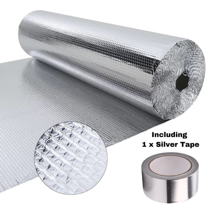 Basic 5m² Bubble Foil Reflective Insulation Campervan Kit + Silver Tape